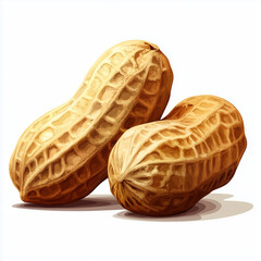 Obraz premium Peanut on white background
