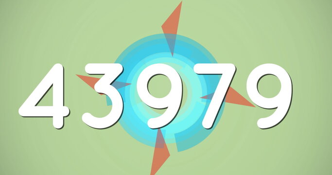 Colorful compass design with bold numbers, creating modern navigation concept - Powered by Adobe