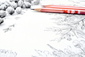 Kids sketch book: An inviting illustration of a kids' sketchbook filled with colorful drawings and ideas