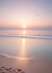 Fototapeta premium Pink and Purple Sunrise at the Beach