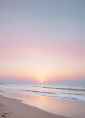 Obraz premium Pink and Purple Sunrise at the Beach