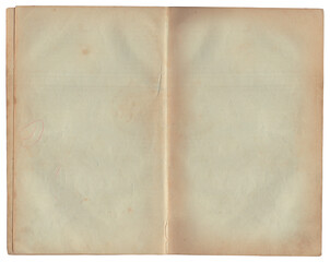 Vintage empty background of old book paper texture isolated
