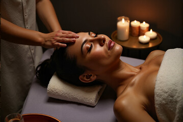 Woman Relaxing During a Luxurious Spa Massage