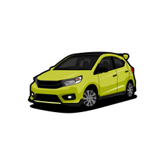 vector city car illustration