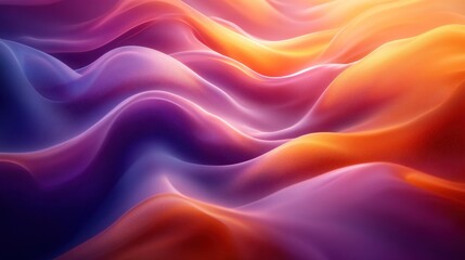 Fototapeta premium Abstract colorful waves, vibrant hues, flowing texture, smooth surface, dynamic movement, digital art, gradient background.