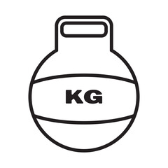 Minimalist Kettlebell Icon Representing Fitness and Strength Training