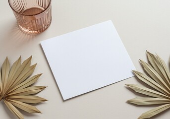 A blank white paper with decorations, ready for your message or design