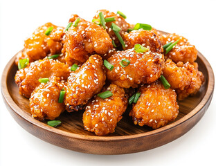 Authentic Korean Fried Chicken with Crunchy Coating, Sesame Seeds, and Honey-Soy Sauce � A Flavor Explosion