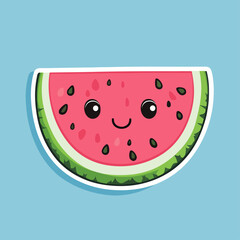 Cut watermelon, vector illustration.
