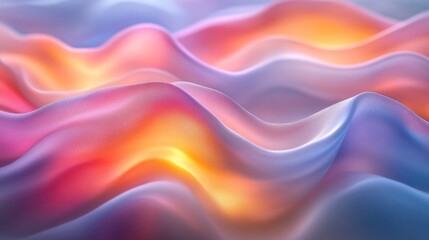 Obraz premium Abstract pastel wave background with soft, flowing, vibrant colors and smooth texture.