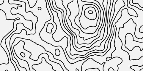 Geographic mountain relief. Abstract lines background. wave lines Topographic map.Seamless vector topographic map background. Modern design with White background with topographic wavy pattern design.
