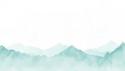 초록산맥실루엣배경