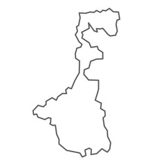 west BENGAL map vector 