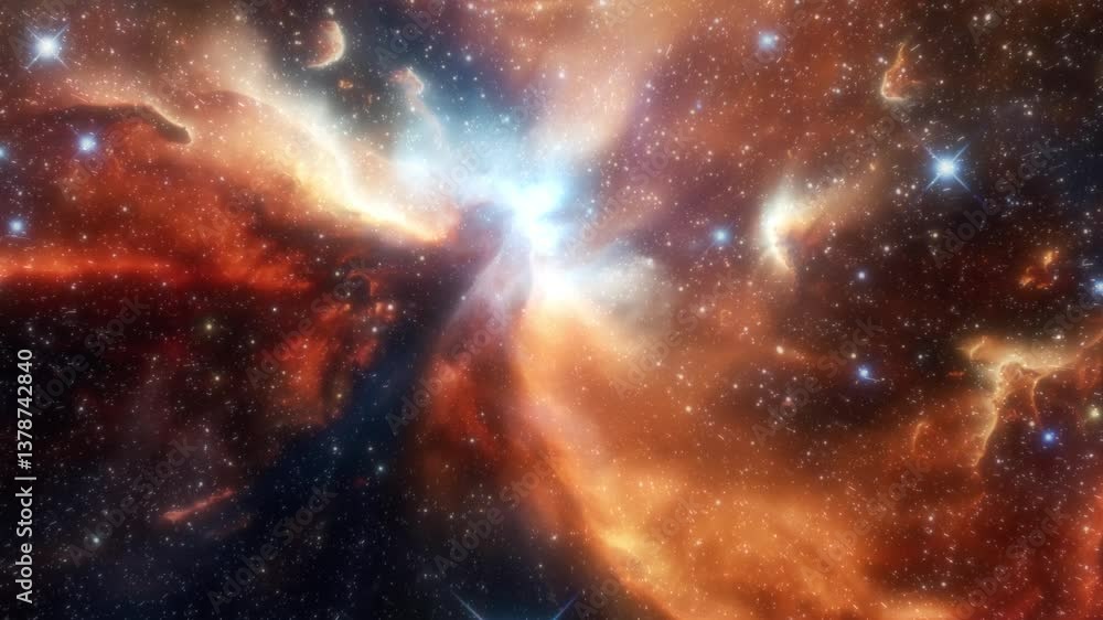 Canvas Prints exploring the wonders of a vibrant cosmic background in deep space