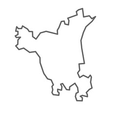 Haryana vector map outline