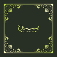 Elegant gold decorative frame design background