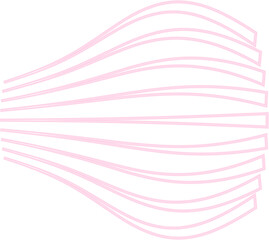 Inflated parallel neon contour lines with an irradiated glow create a sense of motion and intensity.