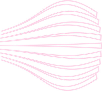Inflated parallel neon contour lines with an irradiated glow create a sense of motion and intensity.
