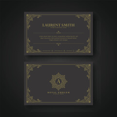 Vintage ornamental logos and business cards template