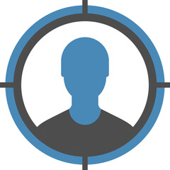 target audience flat web icon concept