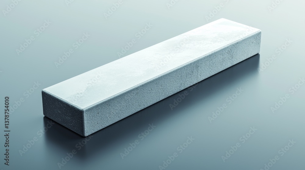 Aufkleber a sleek, polished rectangular block on a reflective surface, ideal for design and minimalistic aesth