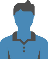 male avatar flat web icon concept