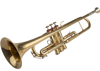 Obraz premium Trumpet isolated on a transparent background.