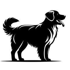 dog silhouette vector illustration