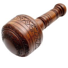 Polished Wood Dambal on transparent background