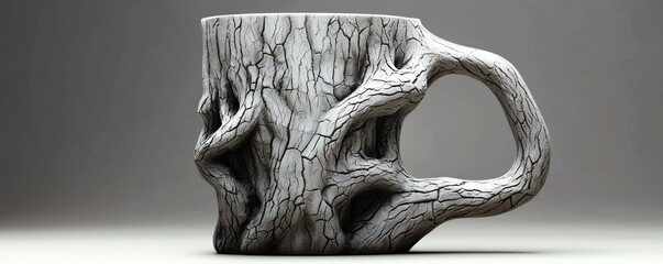 A unique tree bark-inspired mug that adds an artistic touch to your beverage experience. Ideal for nature lovers and art enthusiasts.