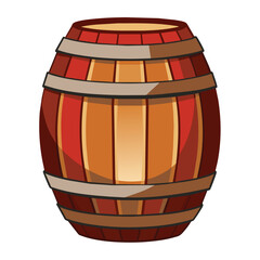 wooden barrel isolated