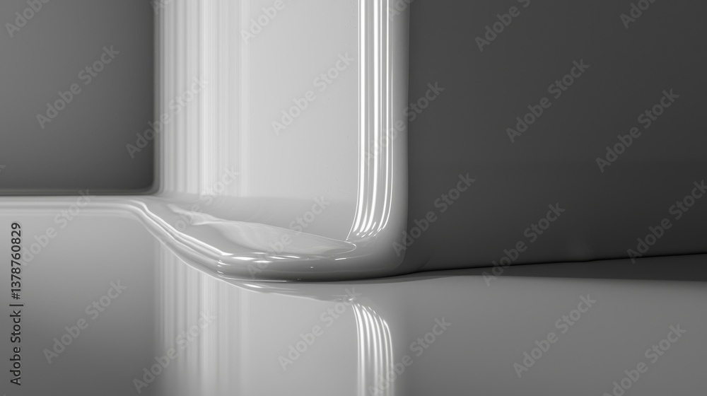 Poster abstract image showcasing a smooth, glossy surface with reflective properties for modern design insp