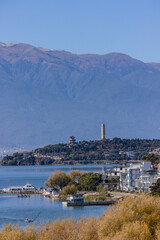 Fototapeta premium Scenery of Cangshan Erhai Lake in Dali, Yunnan Province