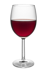 Goblet glass of red wine isolated