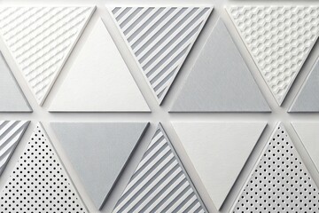 Obraz premium Abstract geometric triangles with embossed textures and patterns