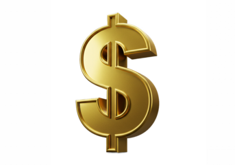 Golden dollar symbol