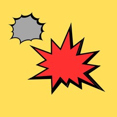 red star burst, comic background 