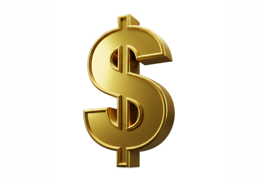 Golden dollar symbol