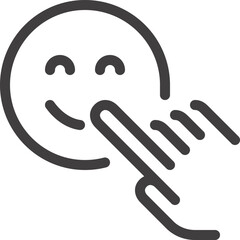 Obraz premium positive review flat line web icon concept