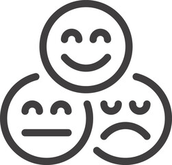 reviews flat line web icon concept