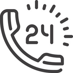 support service flat line web icon concept