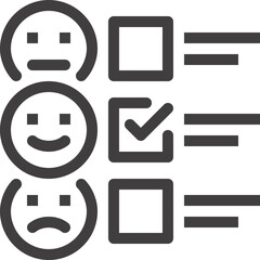 positive review flat line web icon concept