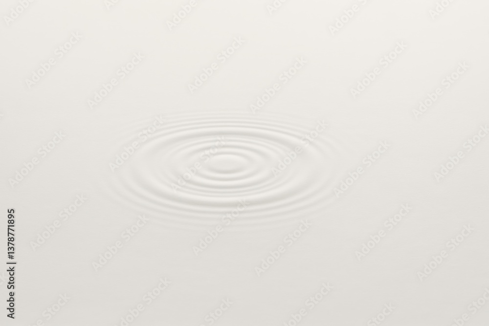 Poster concentric ripples expanding on the surface of a pristine white liquid create a mesmerizing and calm
