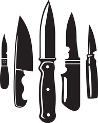 Knife Set Vector Art illustration