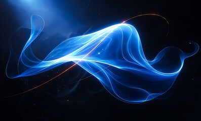 Obraz premium Nebula Flow Sci-Fi Light Wave Composition Electric Harmony Vibrant Light Trails in Motion