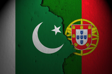 Obraz premium Relations between pakistan and Portugal