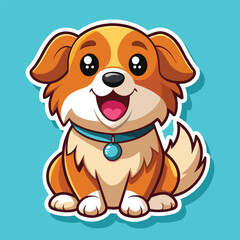 Obraz premium cute puppy cartoon sticker