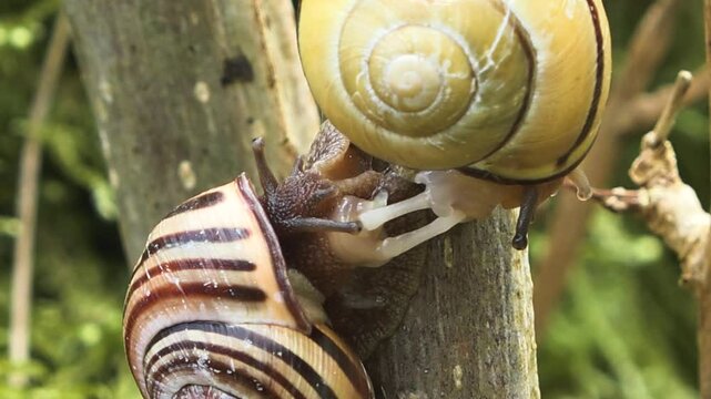 Cepaea nemoralis chiocciole coupling