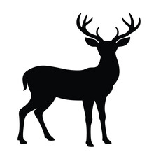 Obraz premium Deer silhouette vector illustration