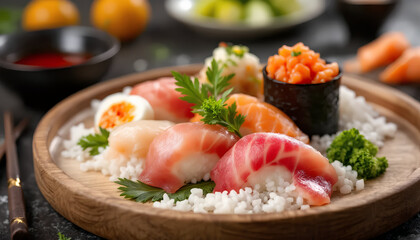 Delicious Japanese Cuisine on a Plate
